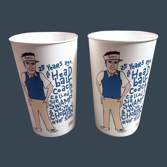University Of Florida Gators "The Swamp" Plastic Cup Steve Spurrier Vintage 32Oz - Picture 1 of 6